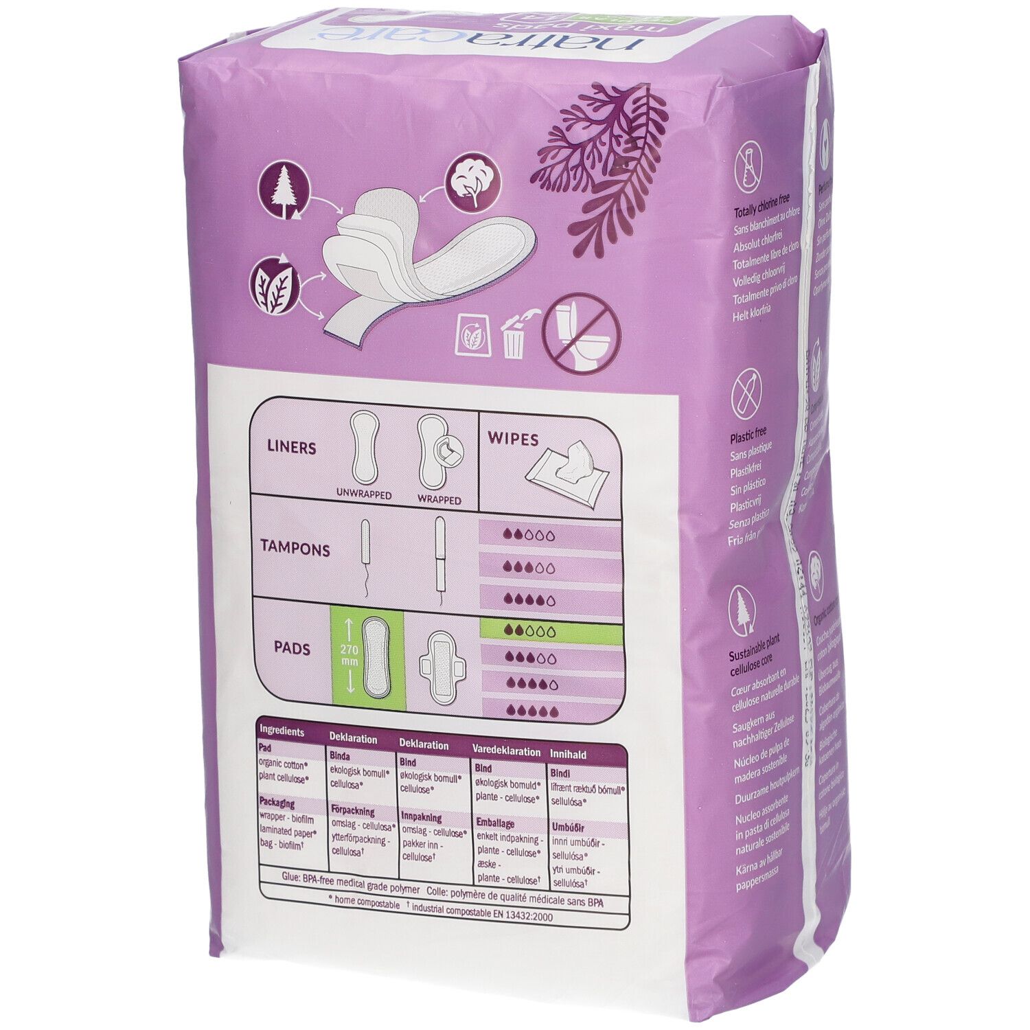 NATRACARE Maxi pads, serviette hygiènique regular