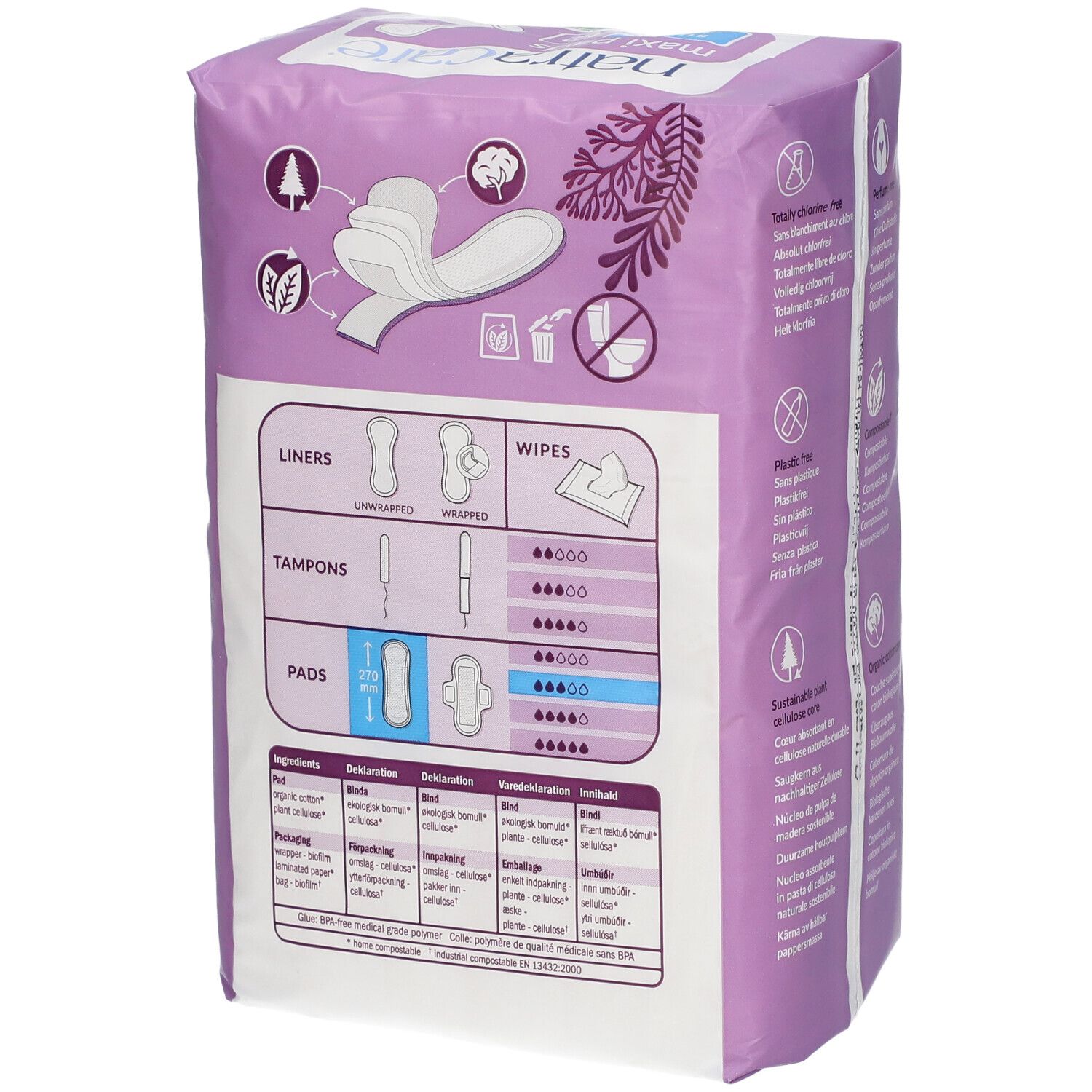 NATRACARE Maxi pads, serviette hygiènique Super