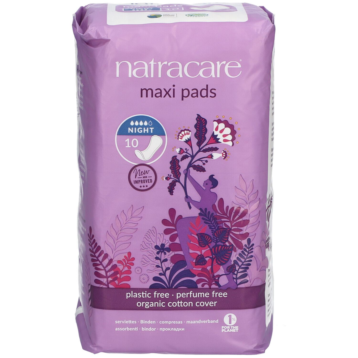 NATRACARE Maxi pads, Serviette hygiènique Nuit