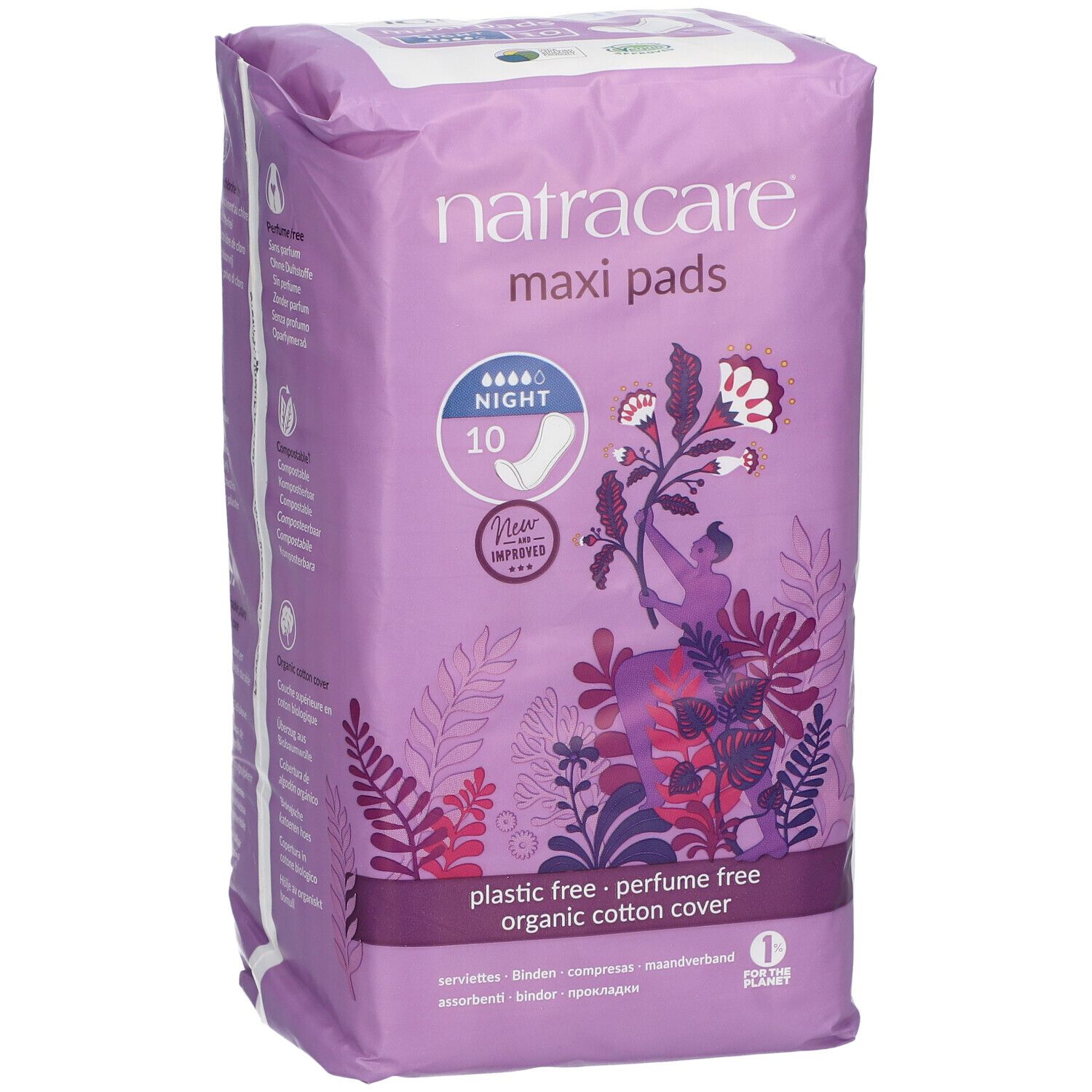 NATRACARE Maxi pads, Serviette hygiènique Nuit