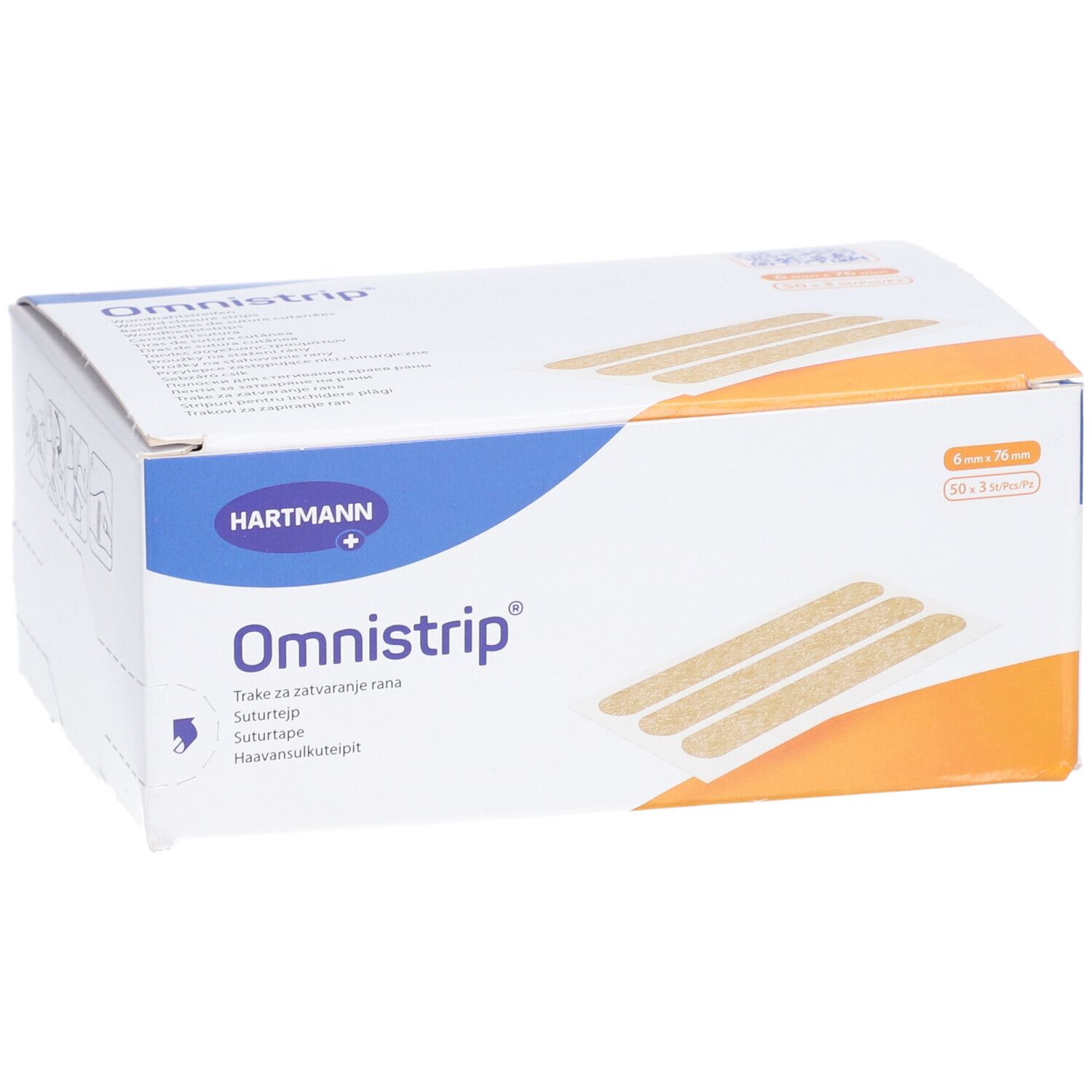 HARTMANN Omnistrip® Selbstklebendes Hautnahtmaterial 6 x 76 mm