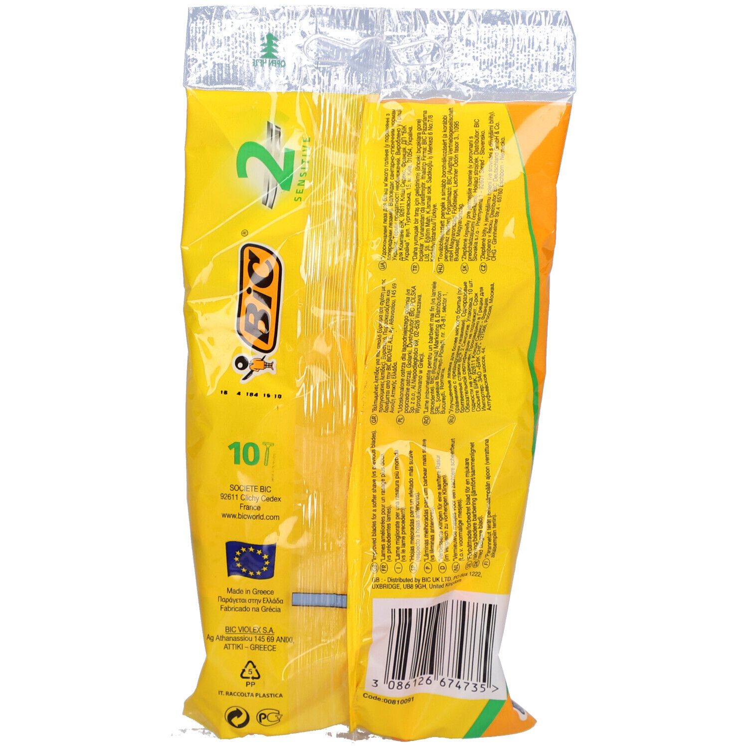 BiC® Sensitive Rasoirs jeatables pour hommes