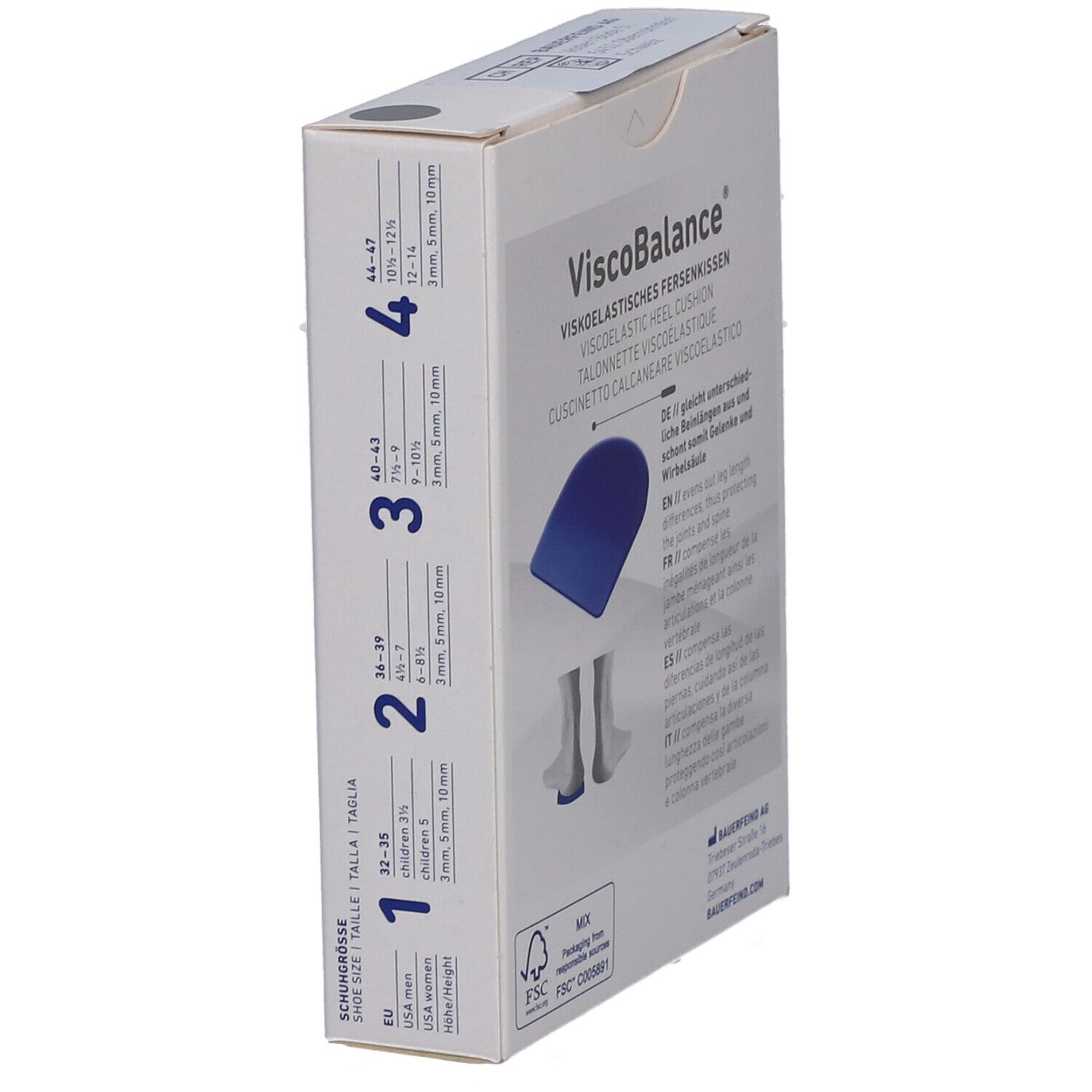 VISCOBALANCE Talonnette Silikon Taille 4 10mm