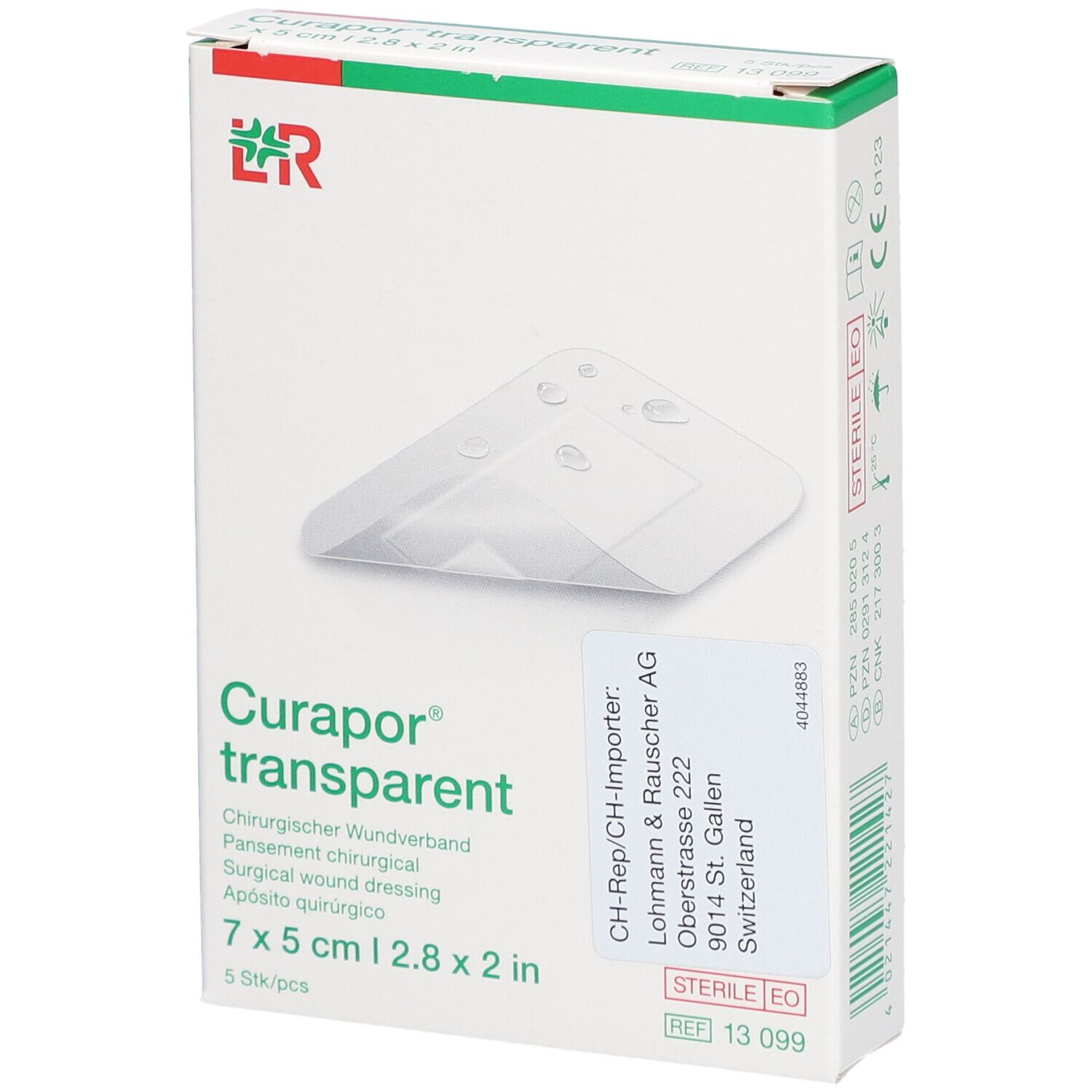 Curapor® transparent 5 cm x 7 cm steril