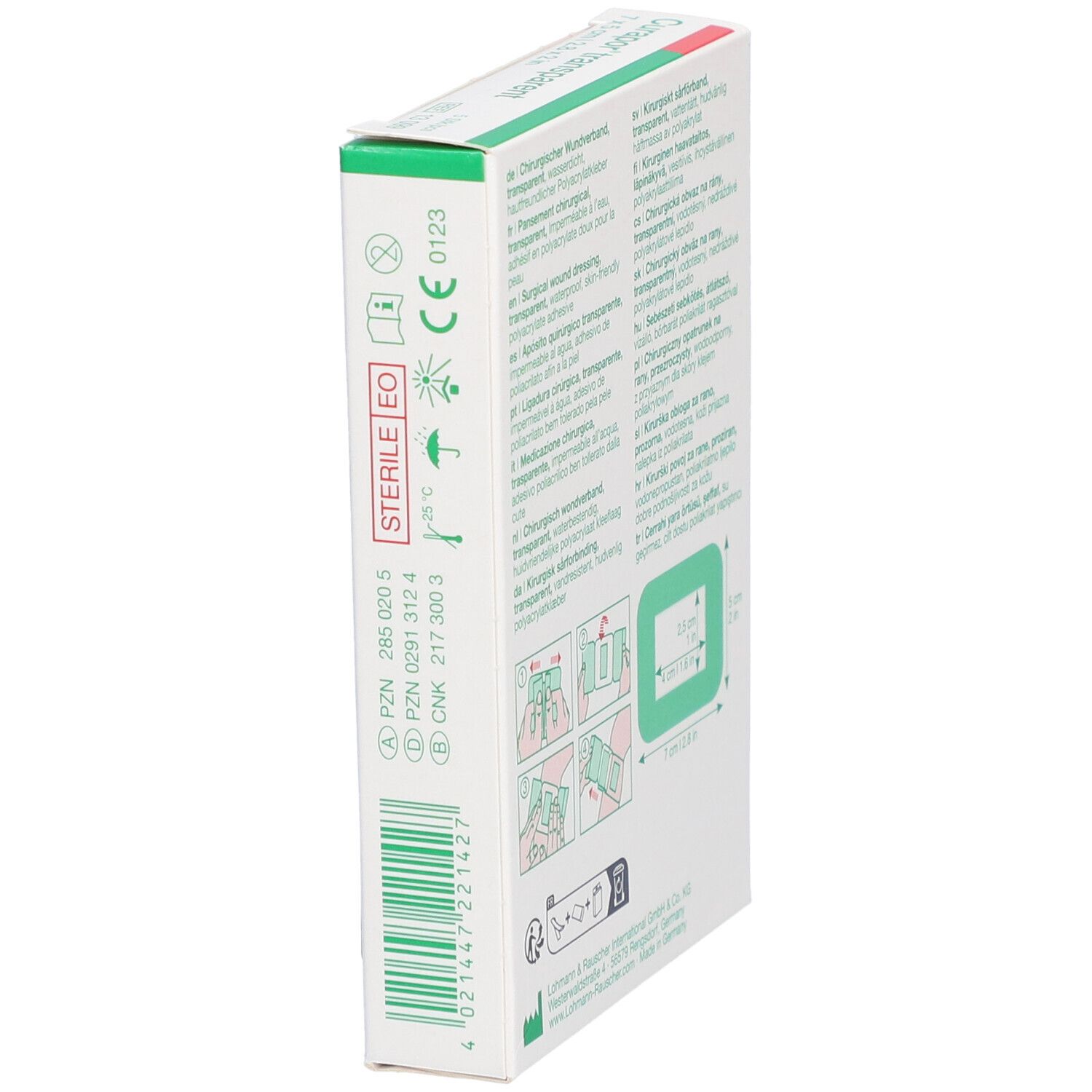 Curapor® transparent 5 cm x 7 cm steril