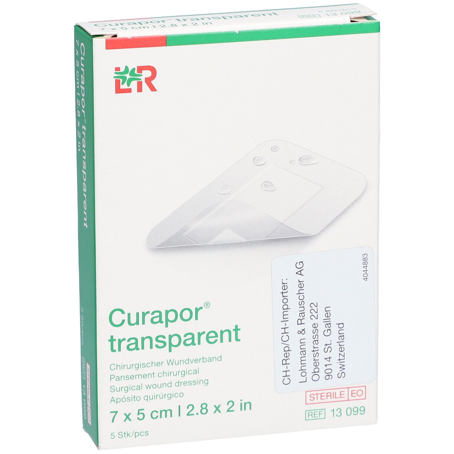 Curapor® transparent 5 cm x 7 cm steril