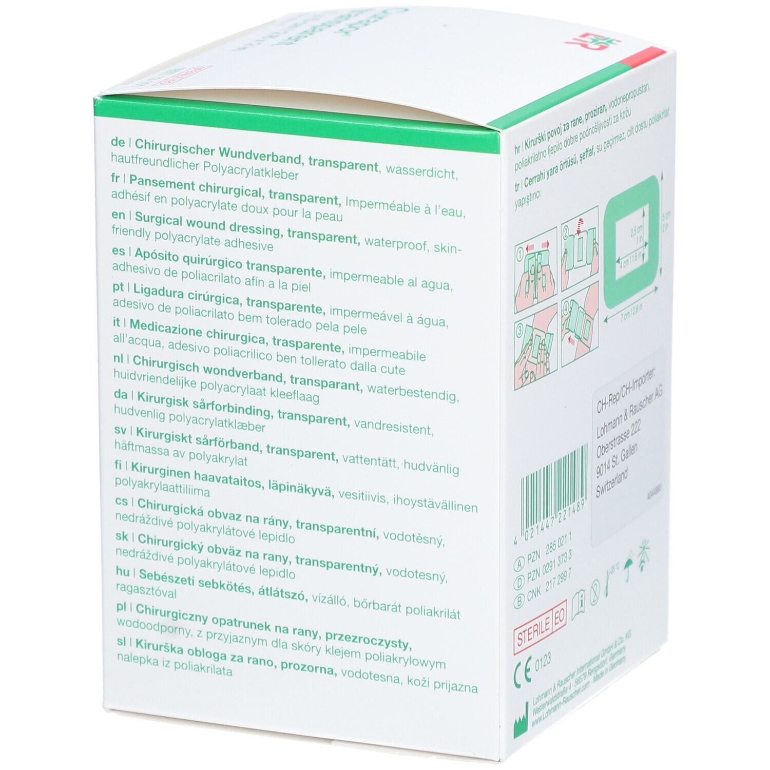 Curapor® Transparent Steril 7 cm x 5 cm
