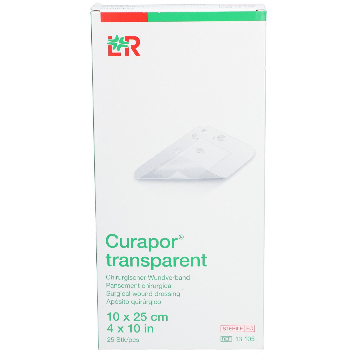 Curapor Transparent Steril 10x25cm