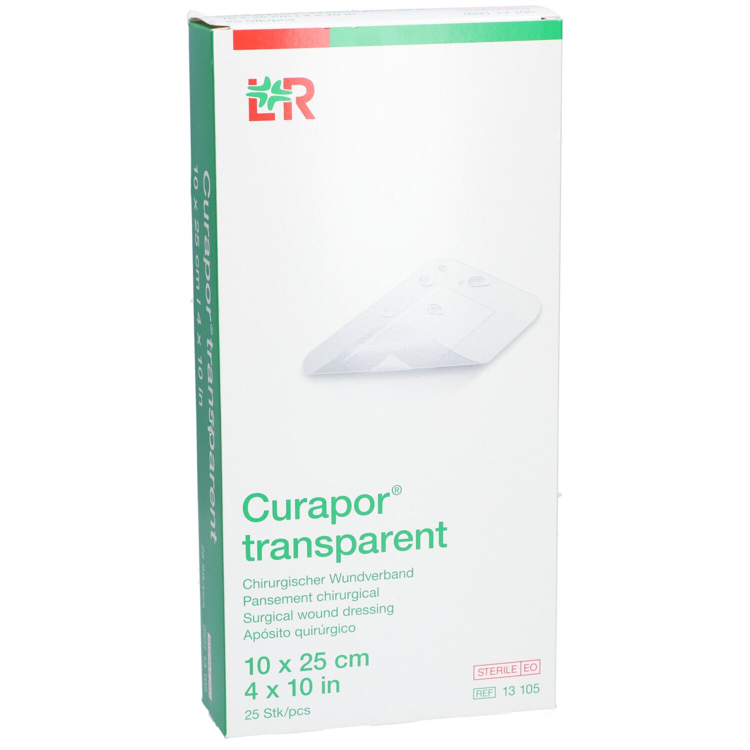 Curapor Transparent Steril 10x25cm