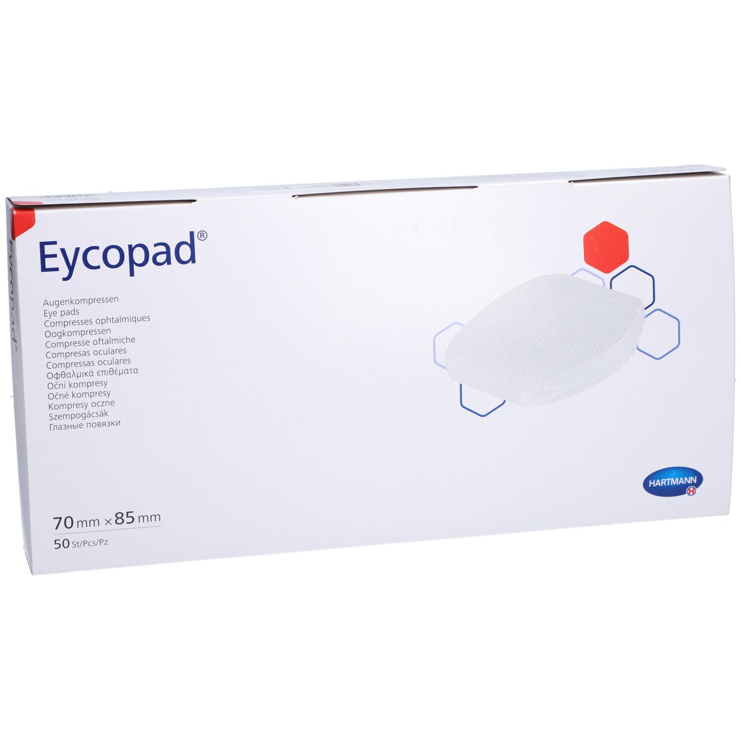 EYCOPAD® Unsterile Augenkompresse 70 x 85 mm