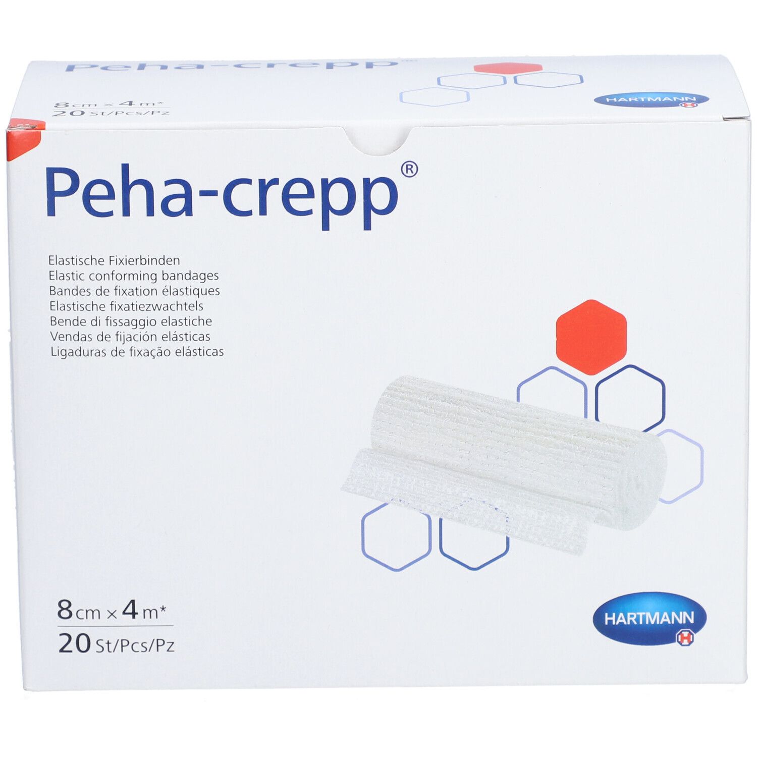 HARTMANN Peha-crepp® Hochelastische Kreppbinde 4 m x 8 cm