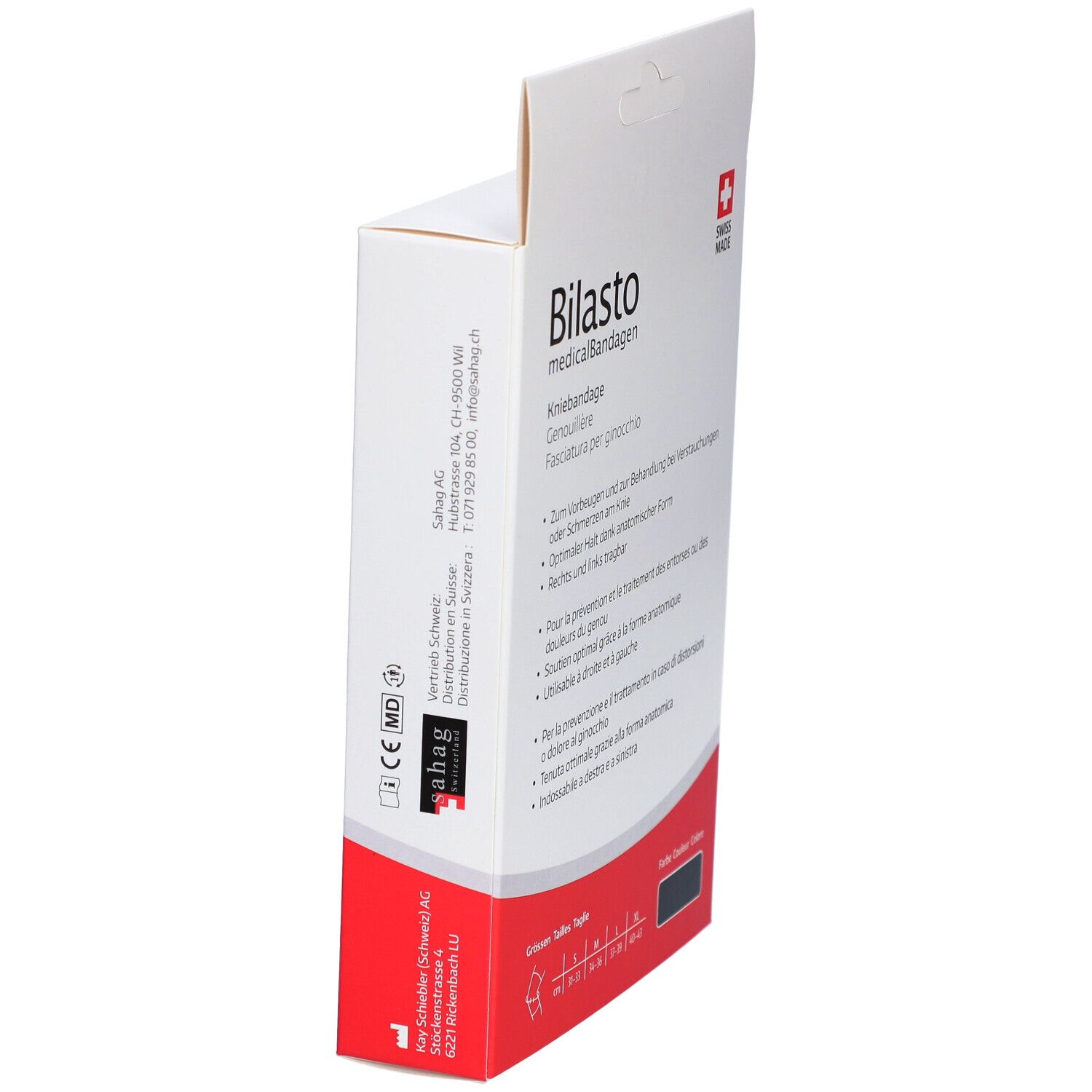 BILASTO Kniebandage M schwarz/blau