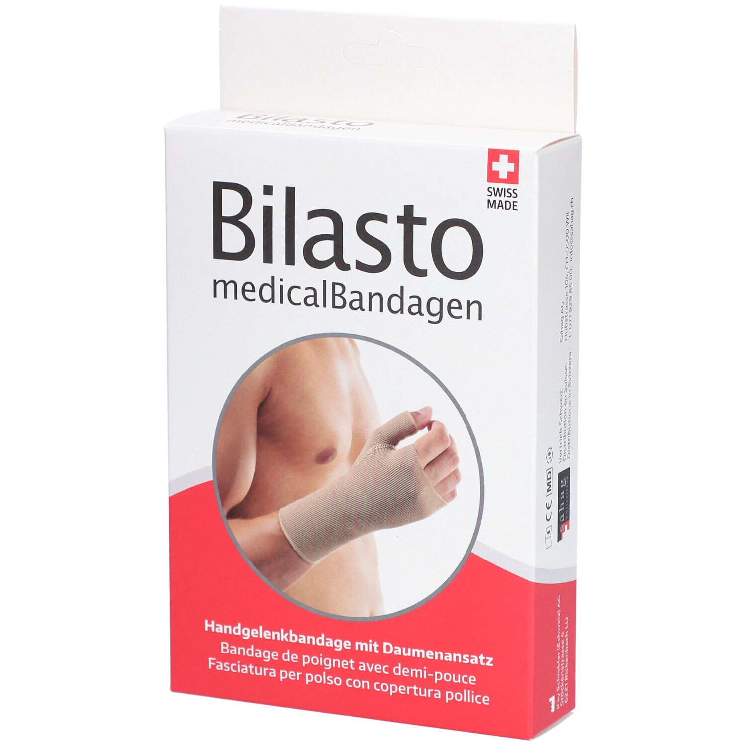 BILASTO Handgelenkbandage M m Daumenansatz beige