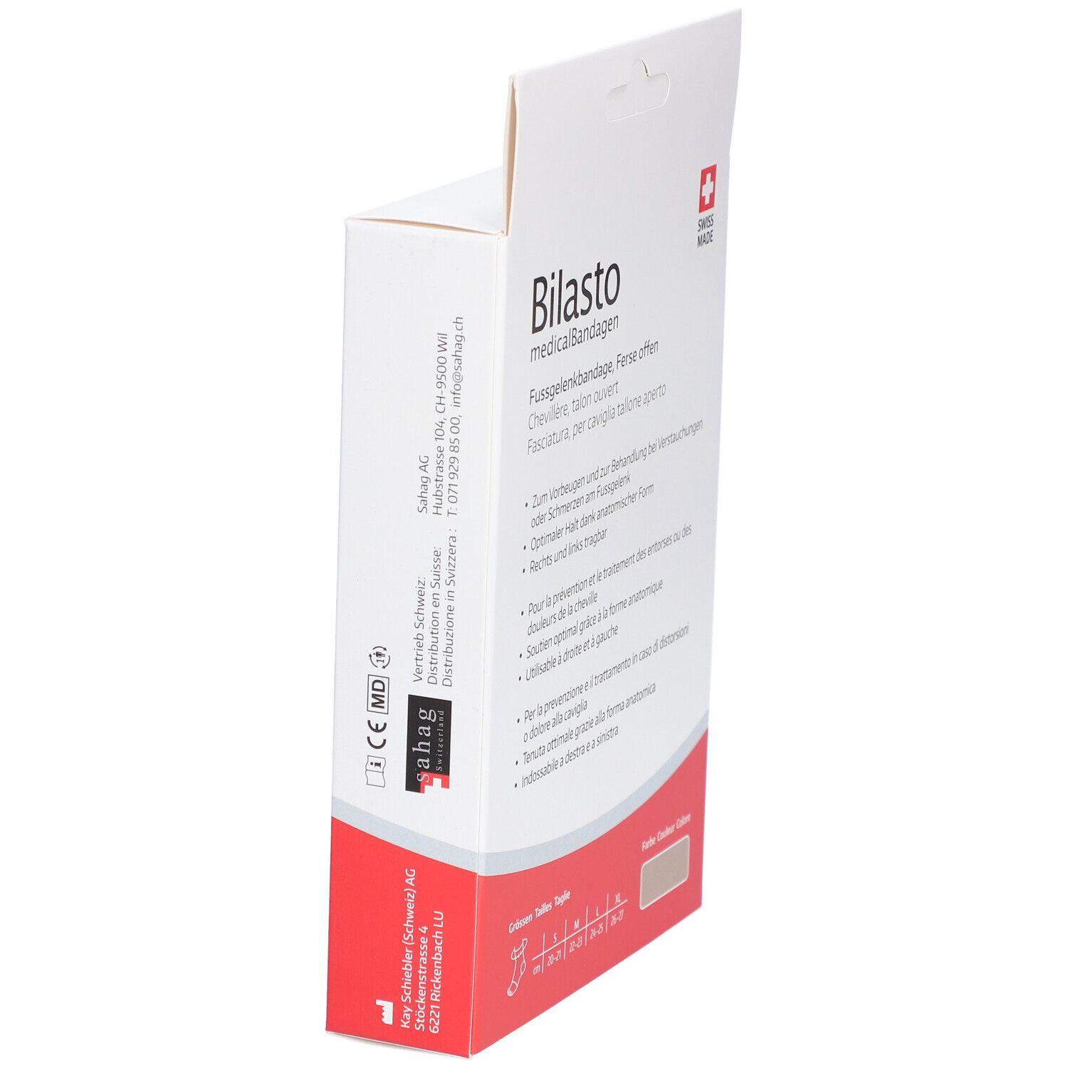 BILASTO Chevillère Talon Ouvert Beige XL