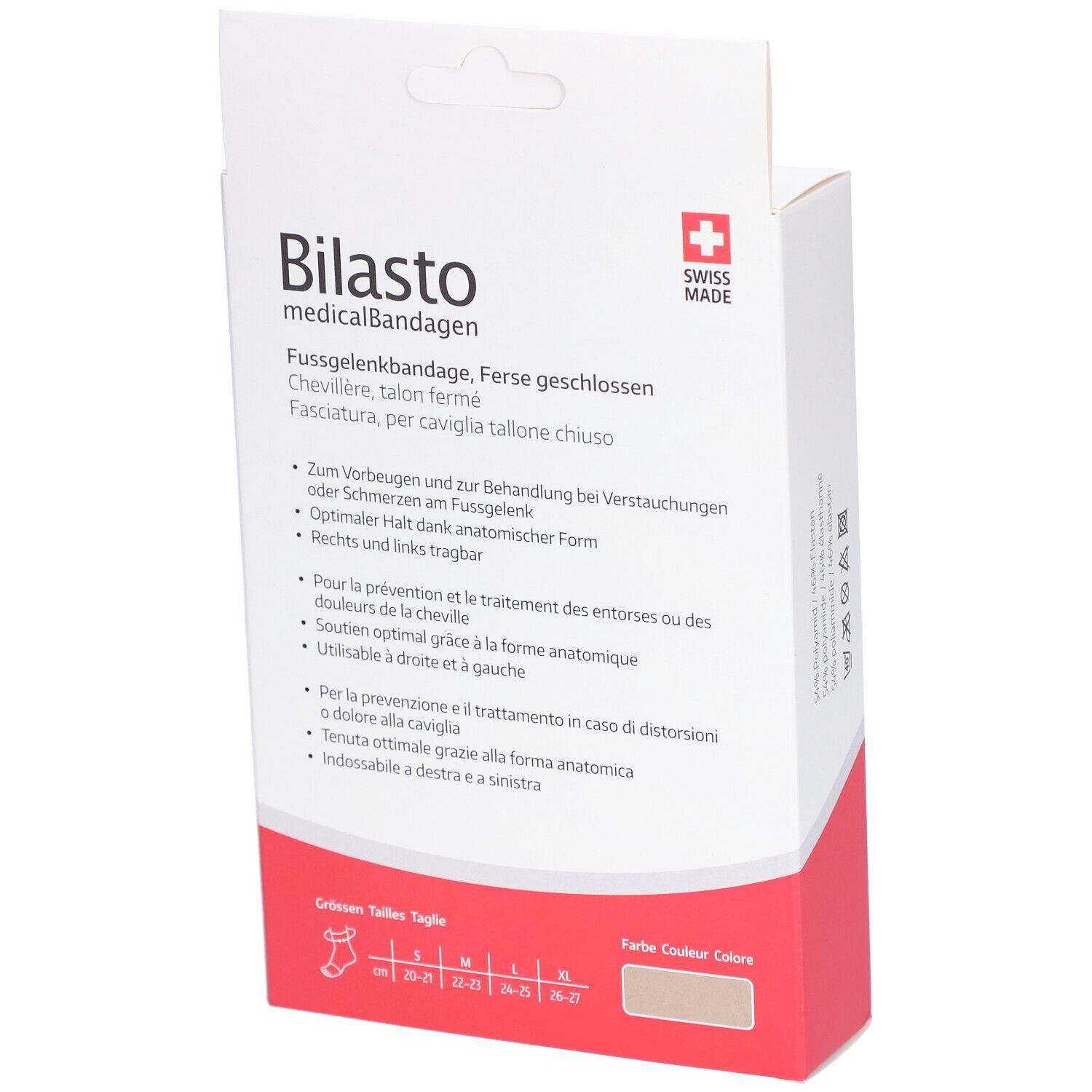 BILASTO Chevillère Talon Fermé Beige M