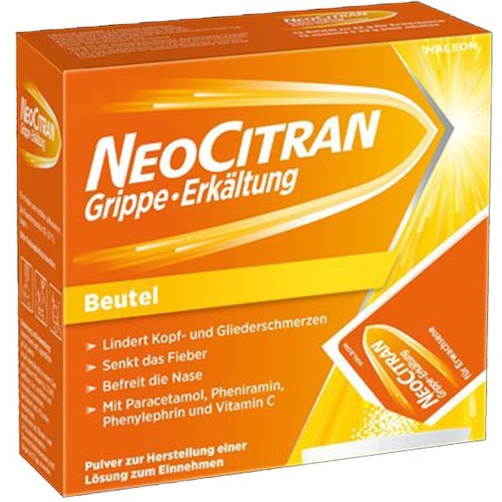 NEOCITRAN Grippe Erkältung Plv Erw Btl 12 Stk