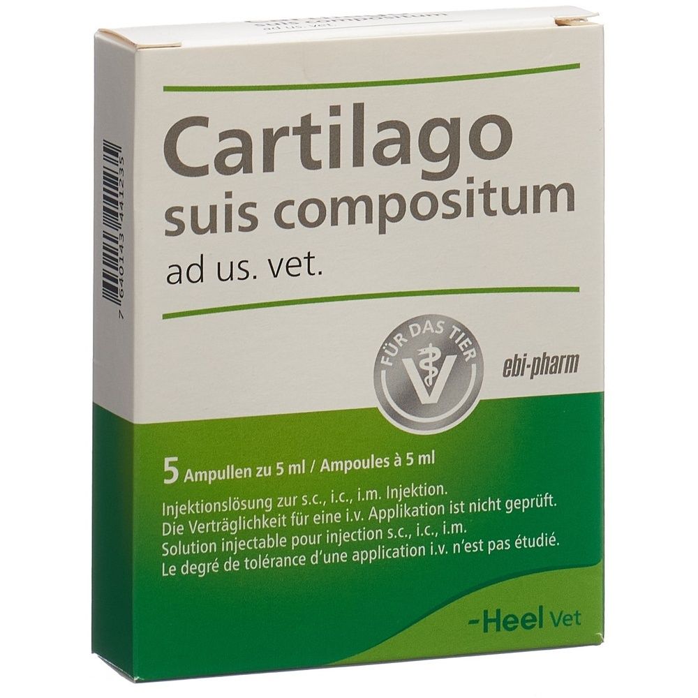 CARTILAGO SUIS COMP Heel Inj Lös us vet 5 Amp 5 ml