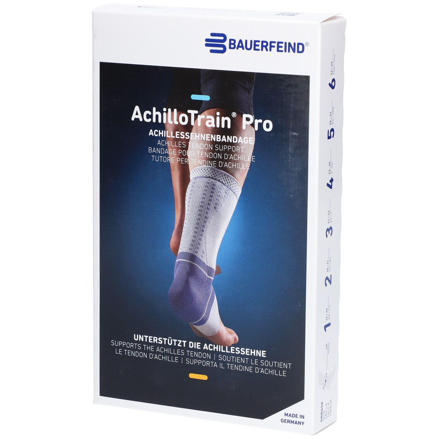 BAUERFEIND AchilloTrain® Pro Knöchelbandage Größe 3 Titanium
