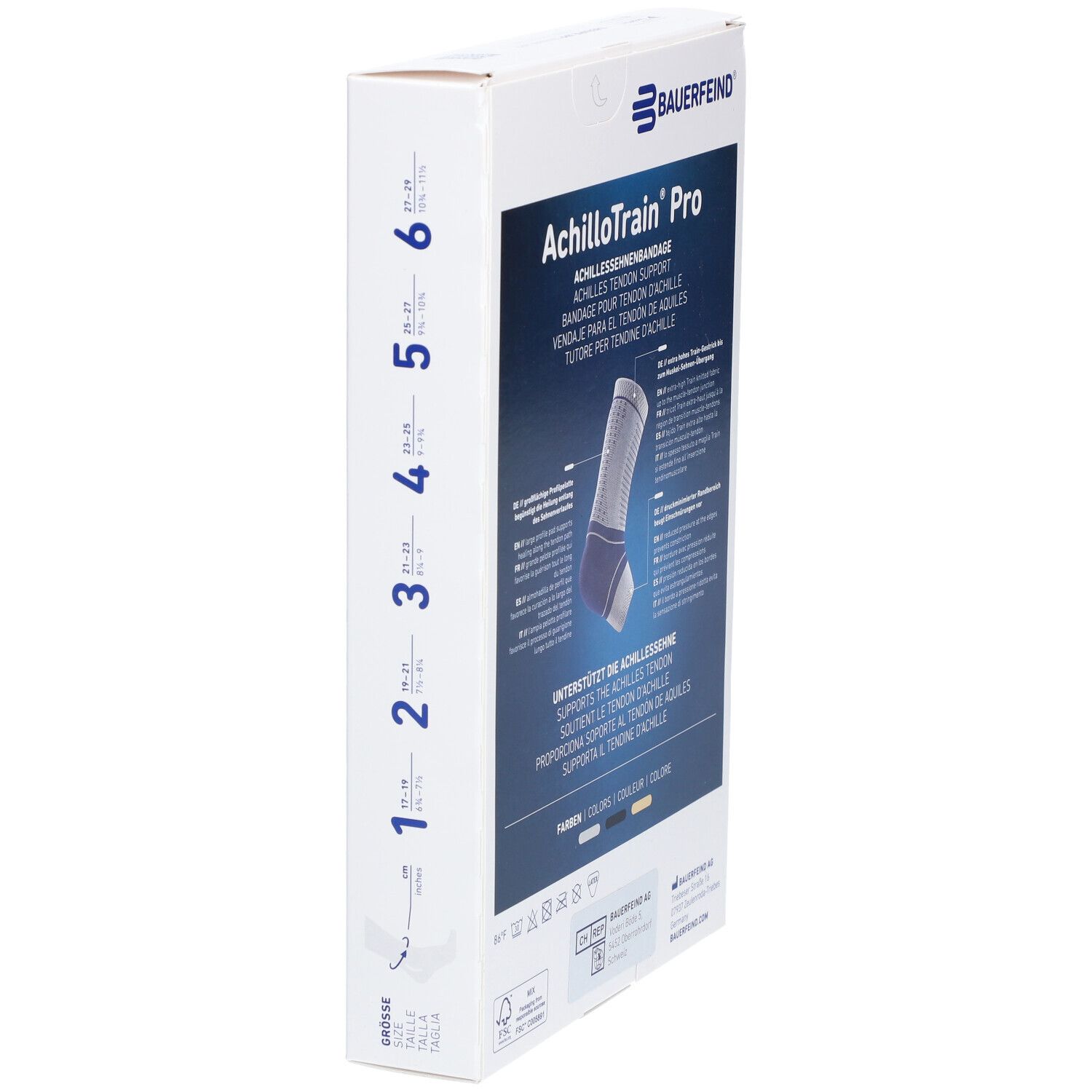 BAUERFEIND AchilloTrain® Pro Knöchelbandage Größe 3 Titanium