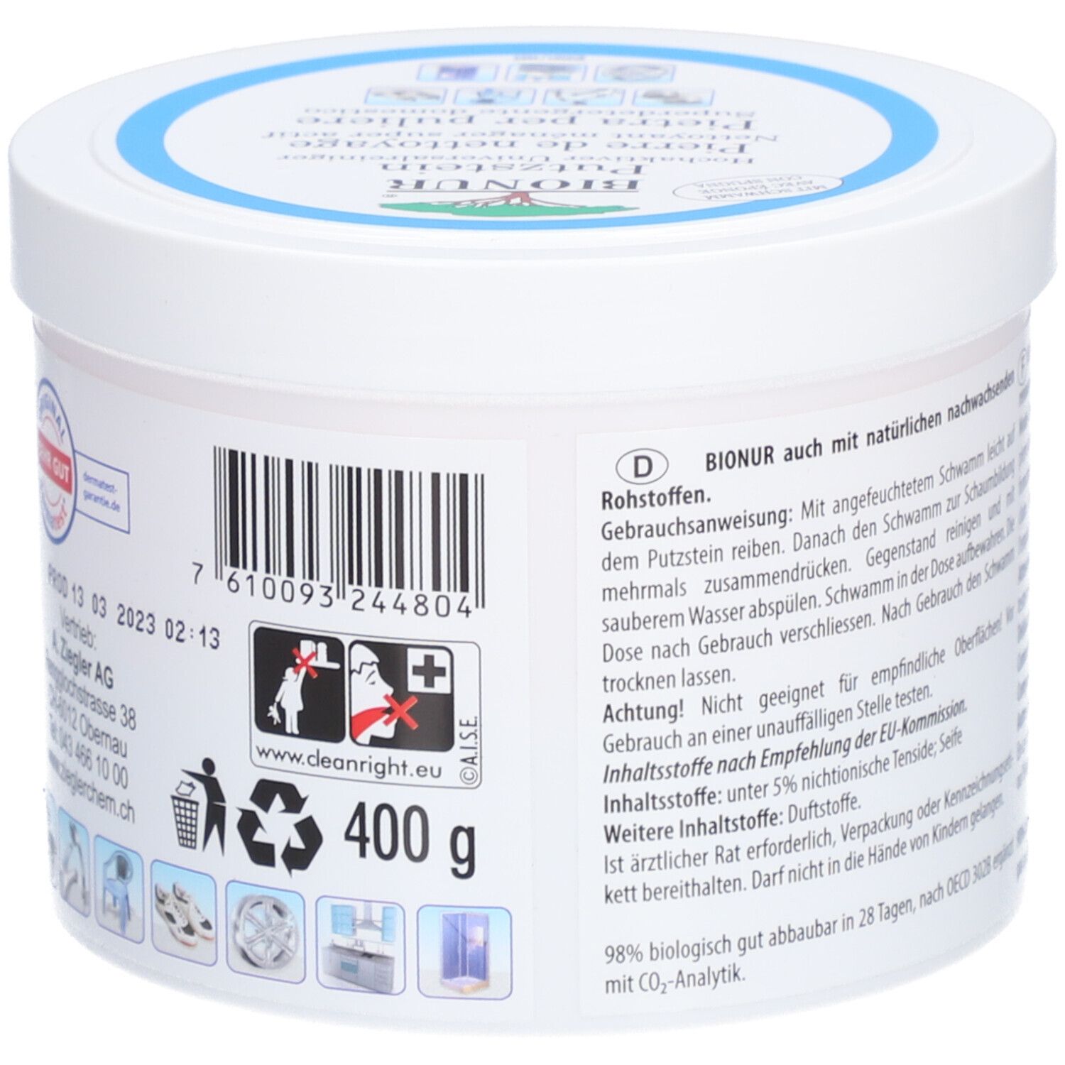 BIONUR Putzstein Ds 400 g
