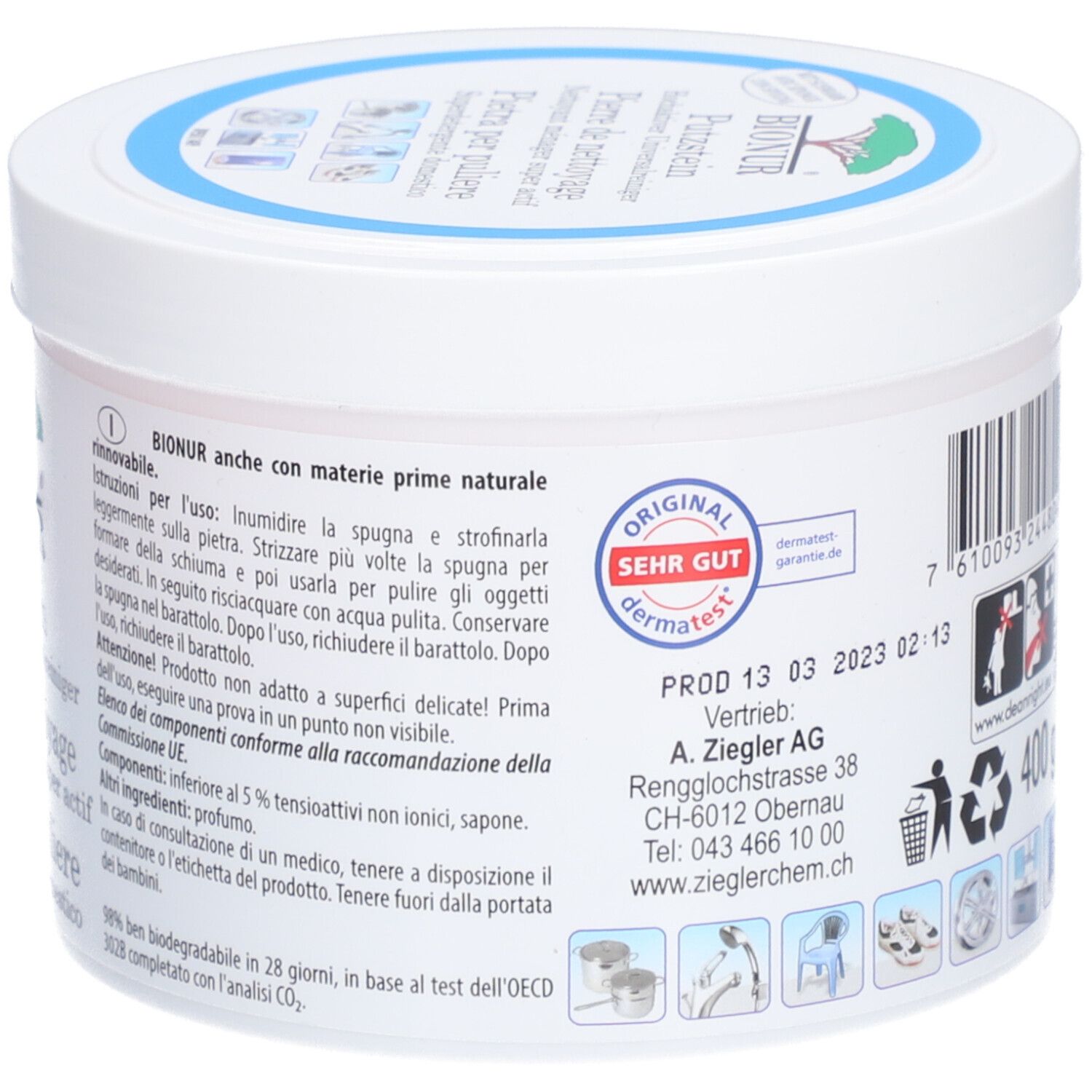BIONUR Putzstein Ds 400 g