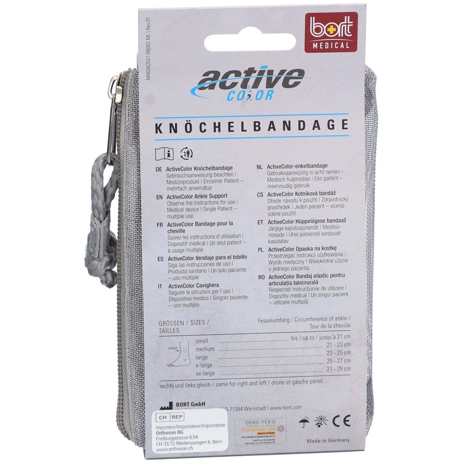 BORT ActiveColor® Knöchelbandage Gr. XL schwarz