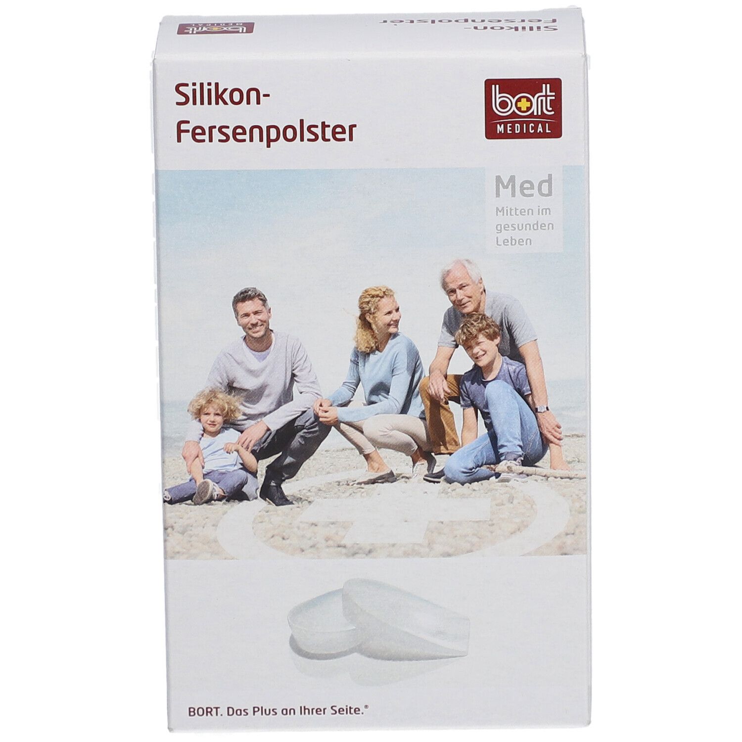 Bort Silikon Fersenpolster Gr. L, 2 Stk