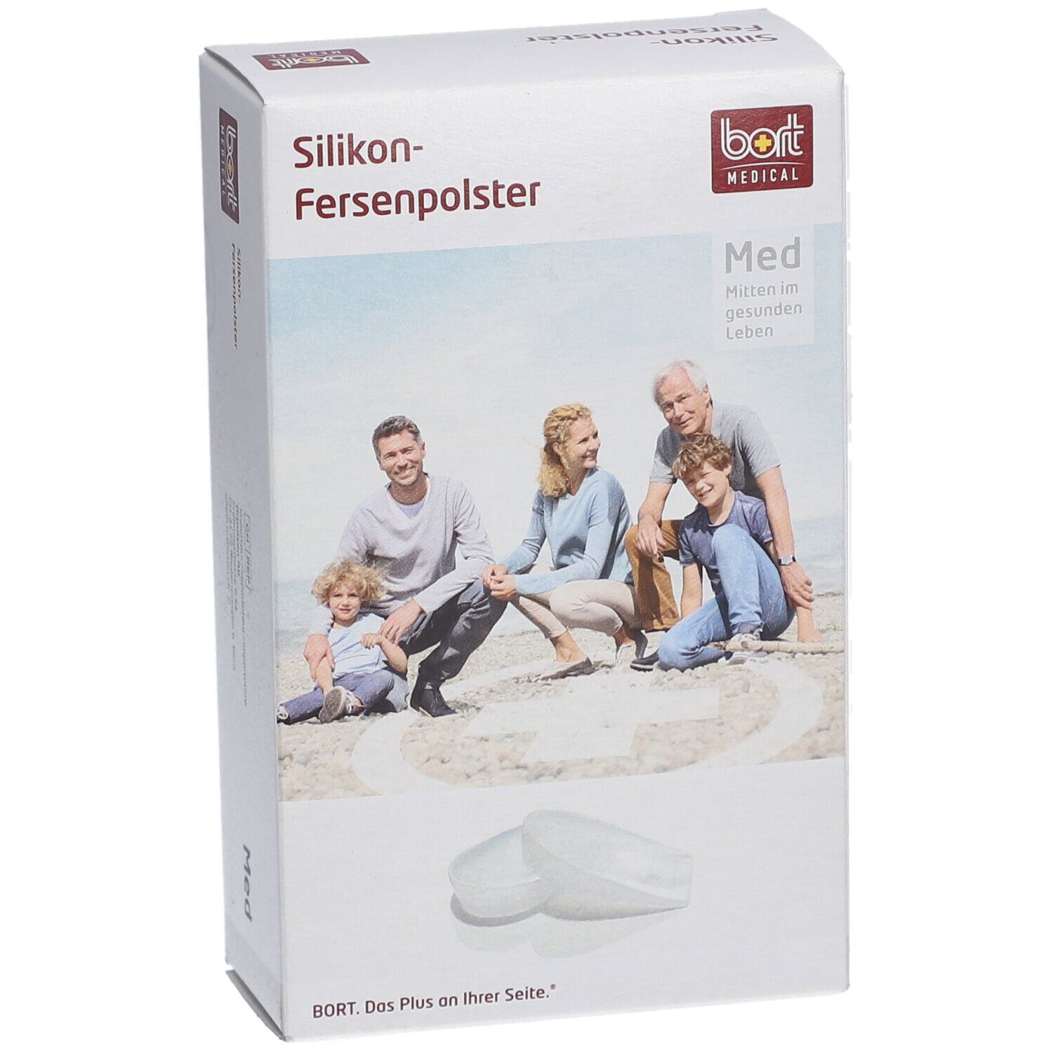 Bort Silikon Fersenpolster Gr. L, 2 Stk