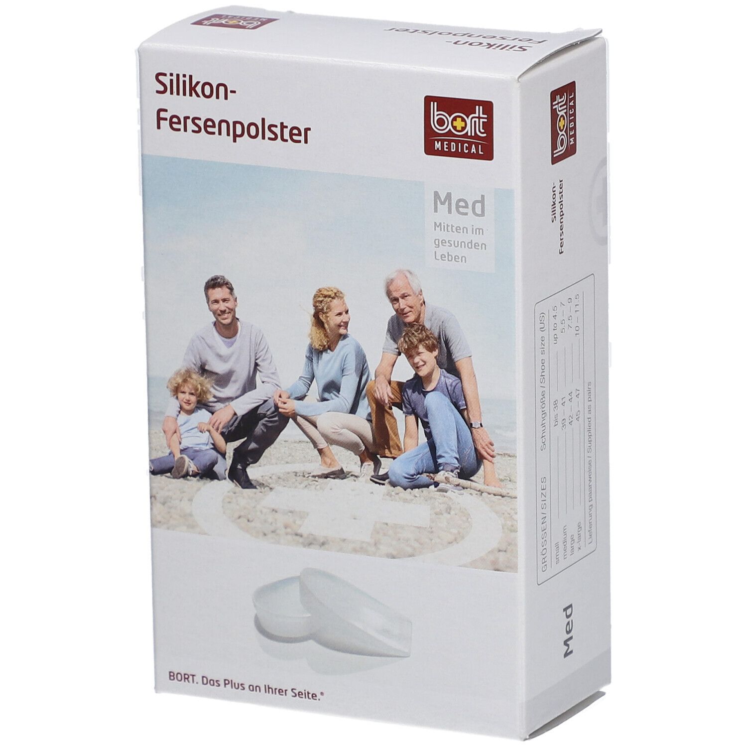 Bort Silikon Fersenpolster, 1 Stk