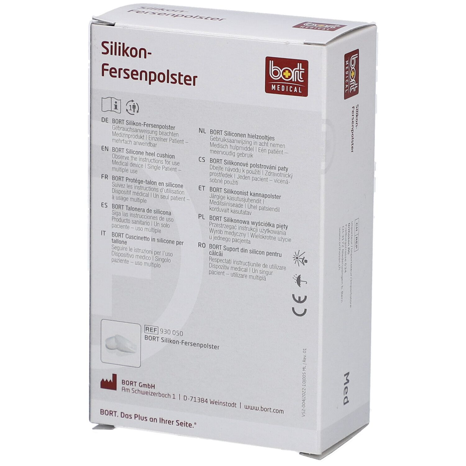 Bort Silikon Fersenpolster, 1 Stk