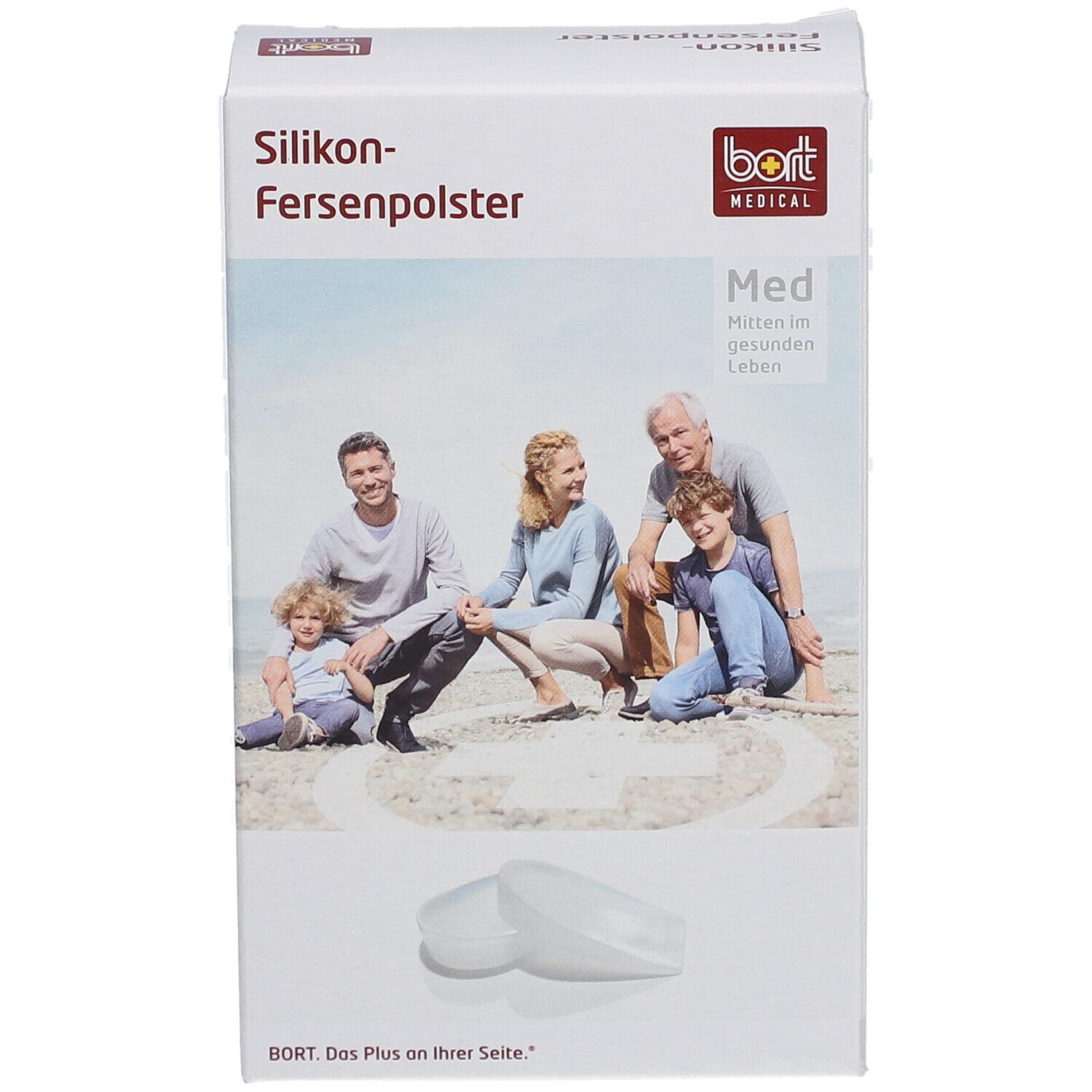 Bort Silikon Fersenpolster, 1 Stk