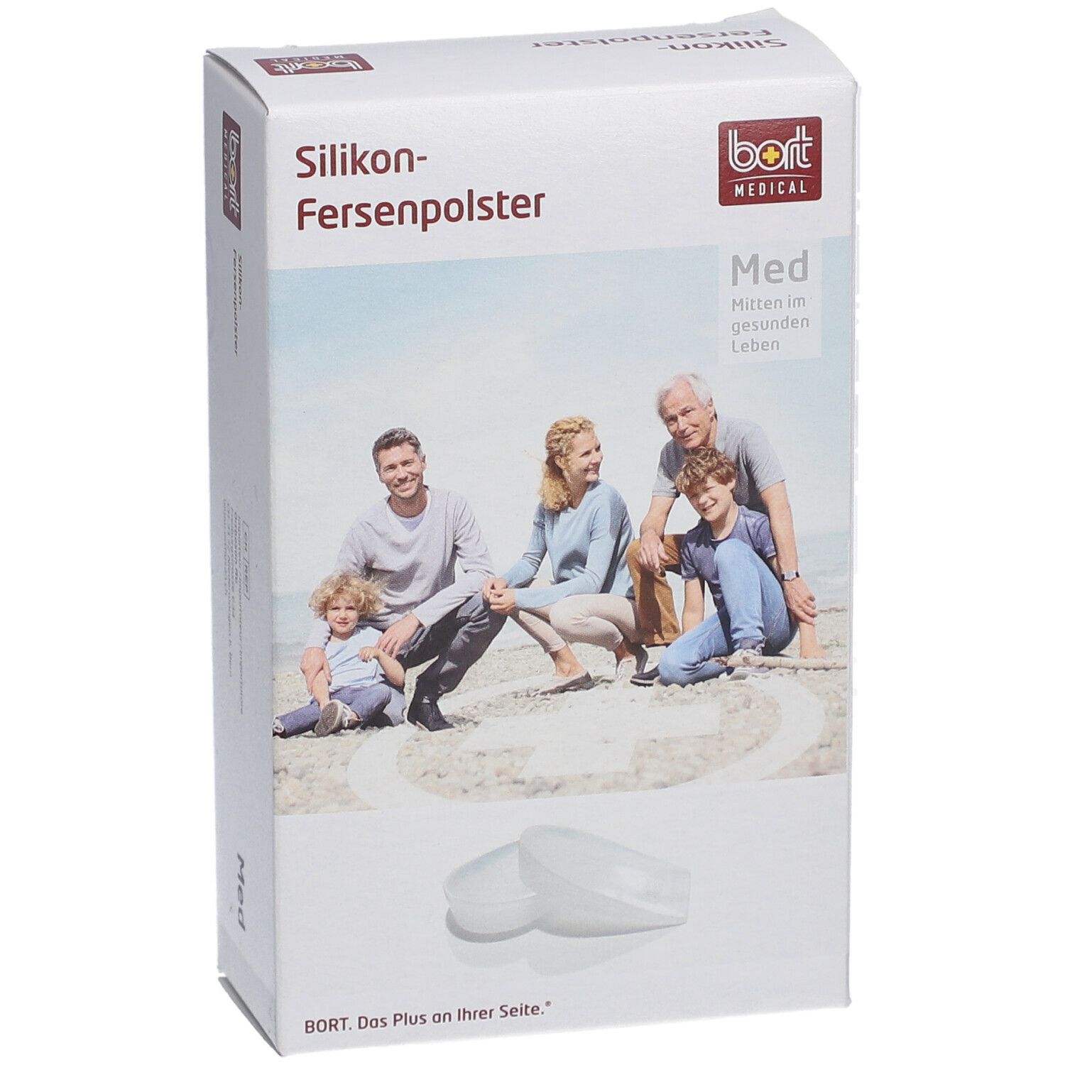 Bort Silikon Fersenpolster, 1 Stk