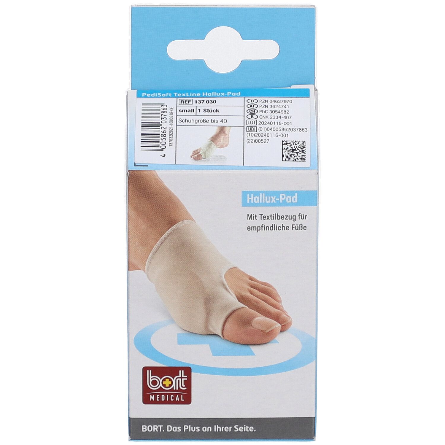 BORT PediSoft® TexLine Hallux-Pad Gr. S