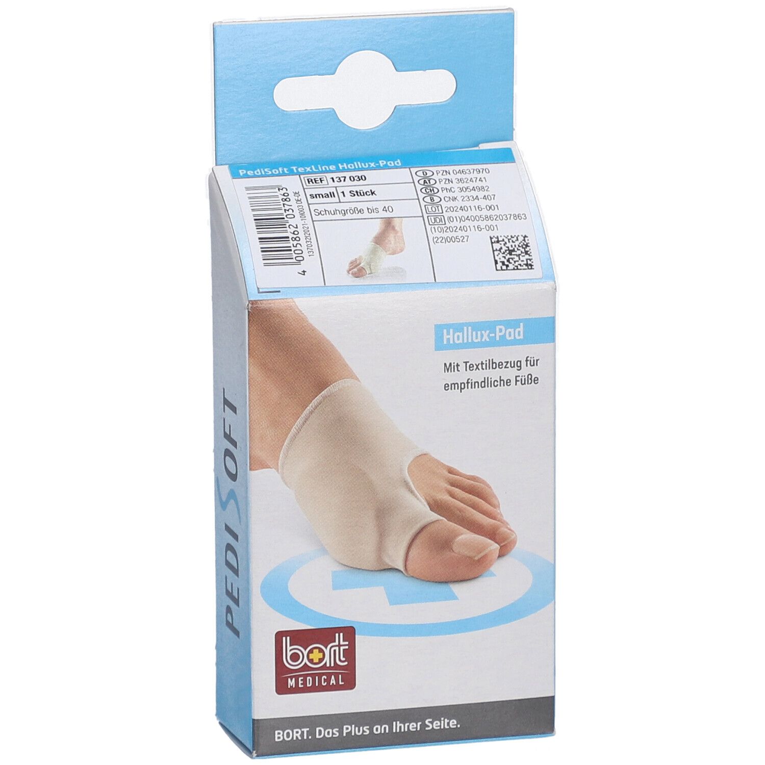 BORT PediSoft® TexLine Hallux-Pad Gr. S