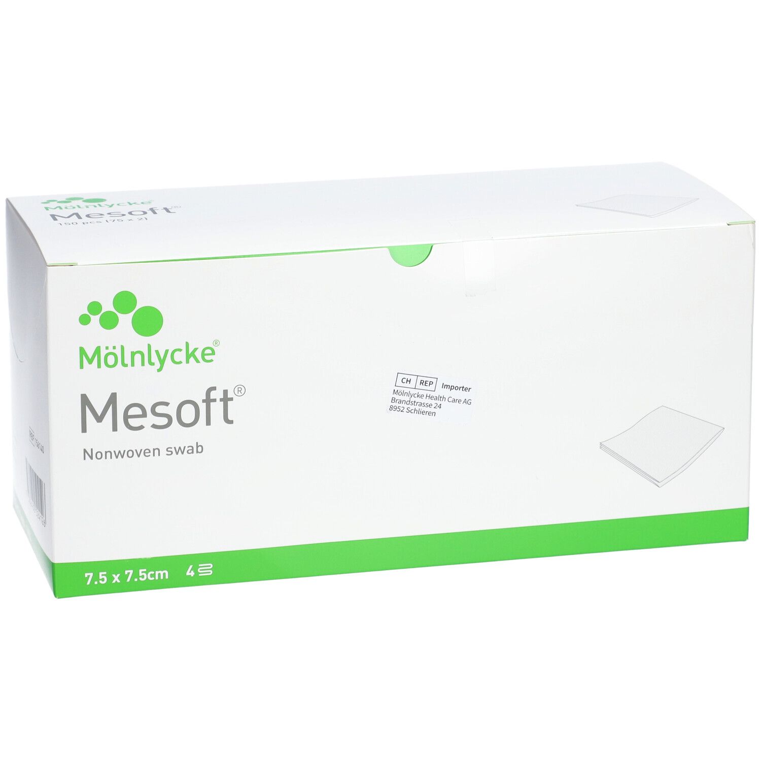 MÖLNLYCKE® Mesoft® Compresses en nontissé 7,5 x 7,5 cm stériles