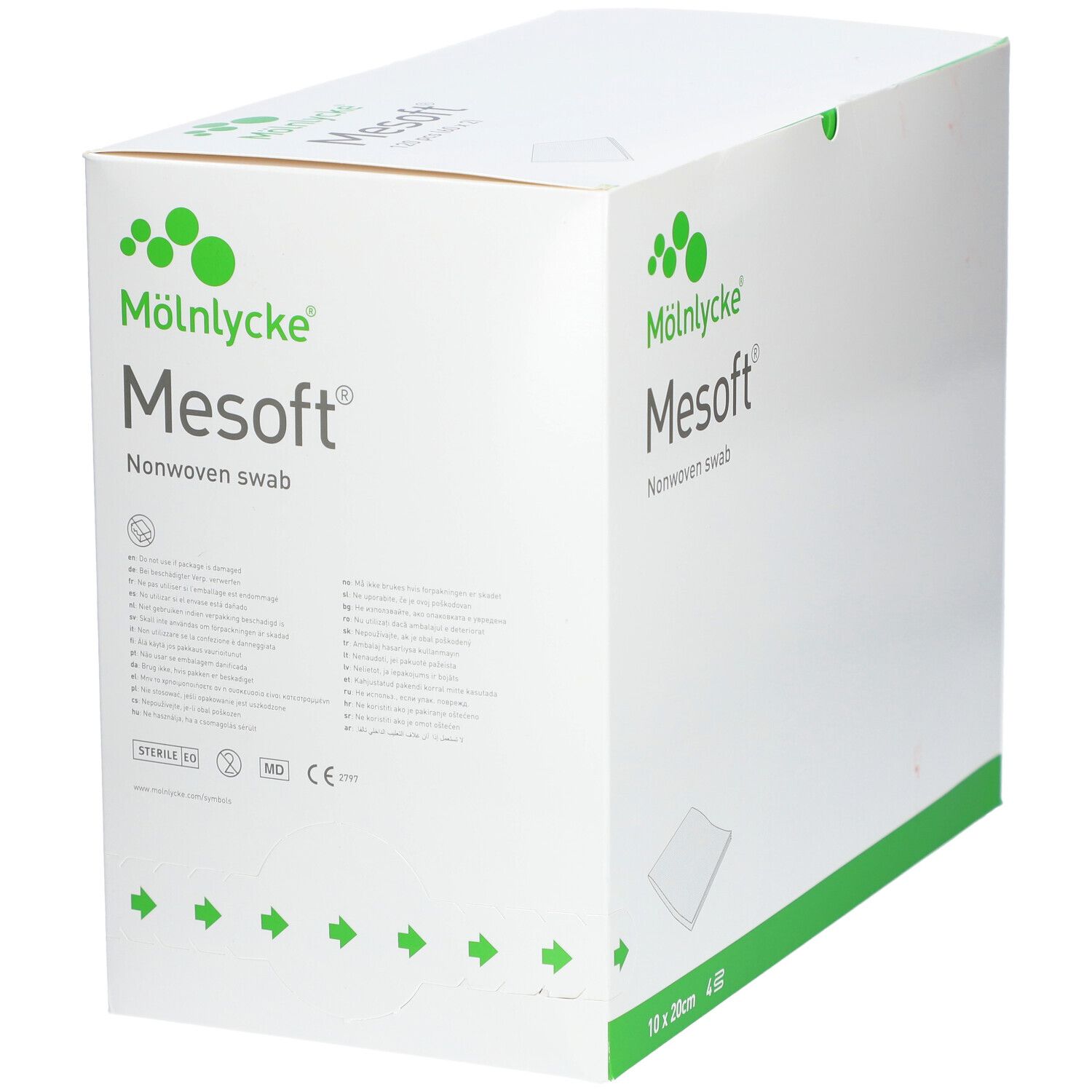 MESOFT Kompressen 10x20 cm steril 60x2 Stück weich & saugfähig