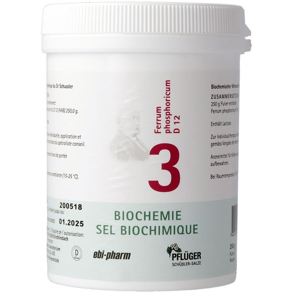 PFLÜGER SCHÜSSLER Nr3 Ferr phos Plv D 12 250 g