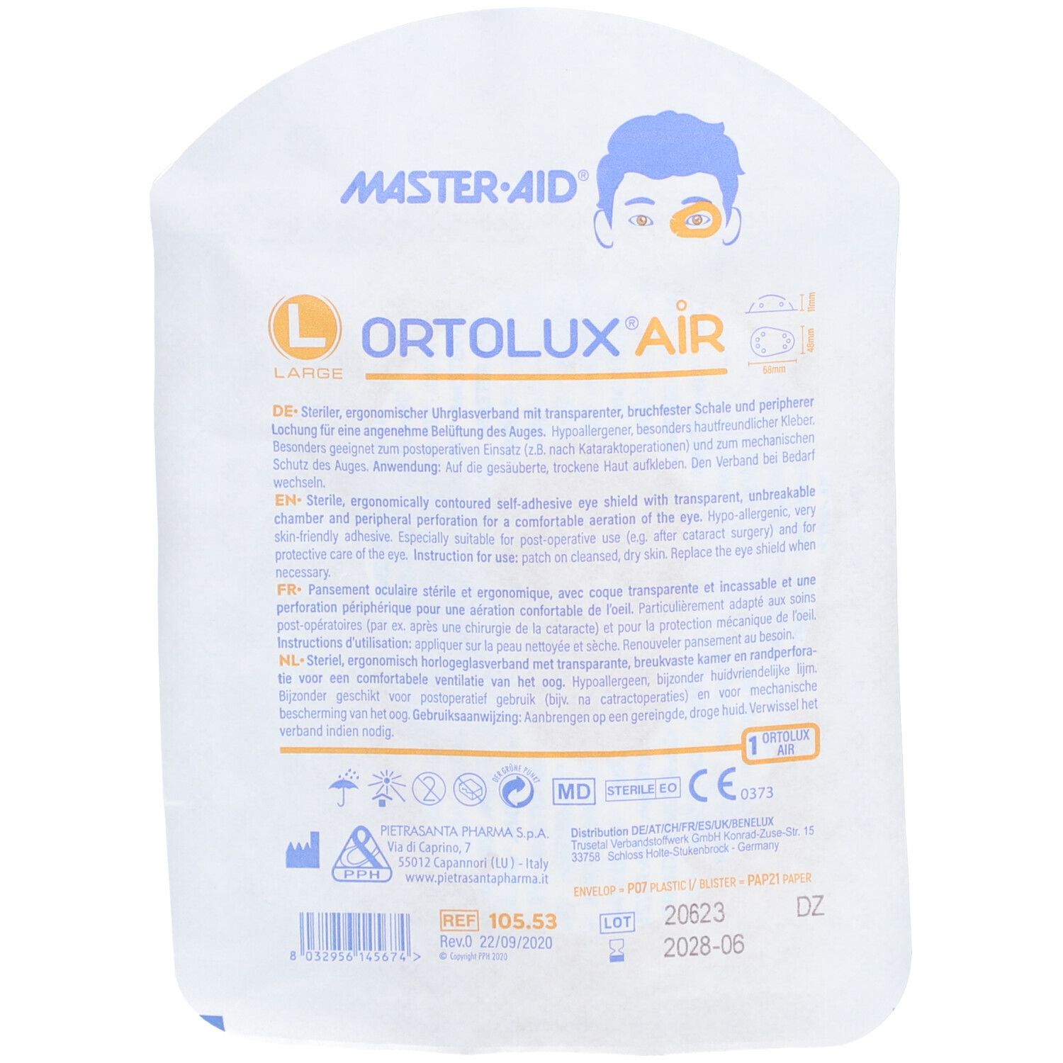 Ortolux Air Pansement Oculaire Taille L