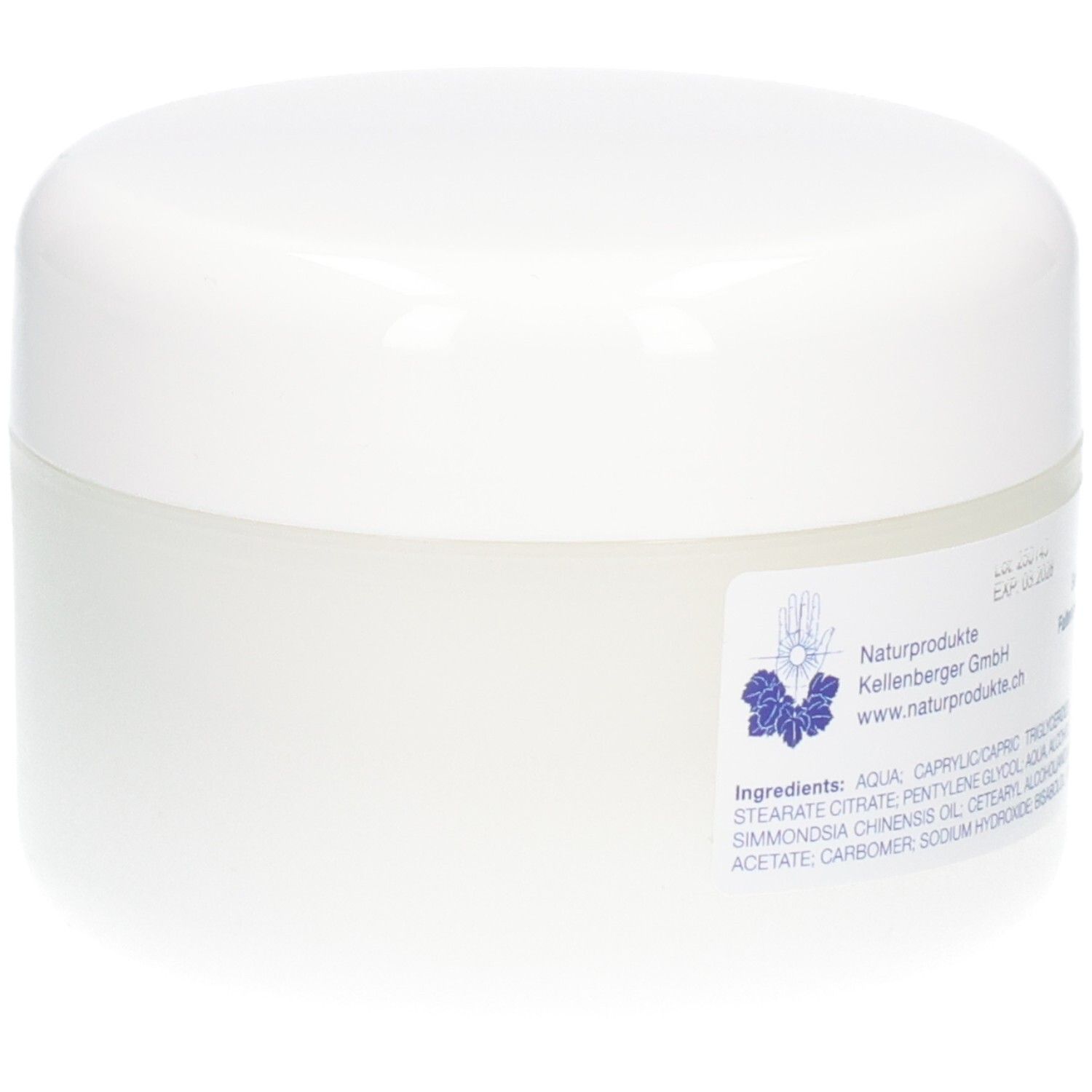KALYANA 11 Creme mit Silicea 250 ml Dose, Seite mit Inhaltsstoffen und Herstellerangaben.