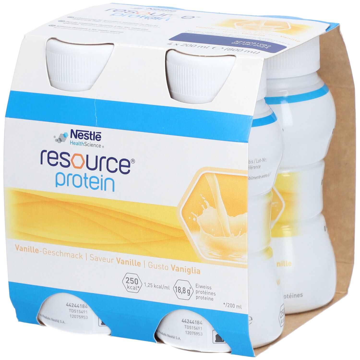 Nestle resource protein drink vanille 4x200 ml redcare apotheke