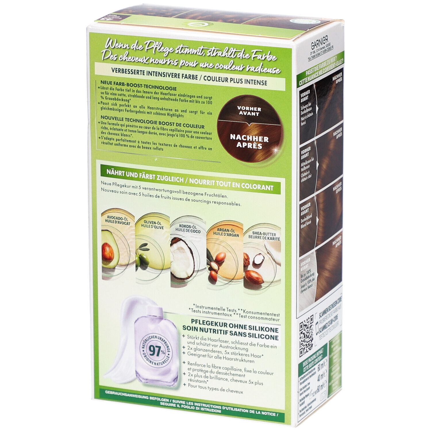 GARNIER NUTRISSE Crème Coloration permanente nutritive 43 Châtain doré