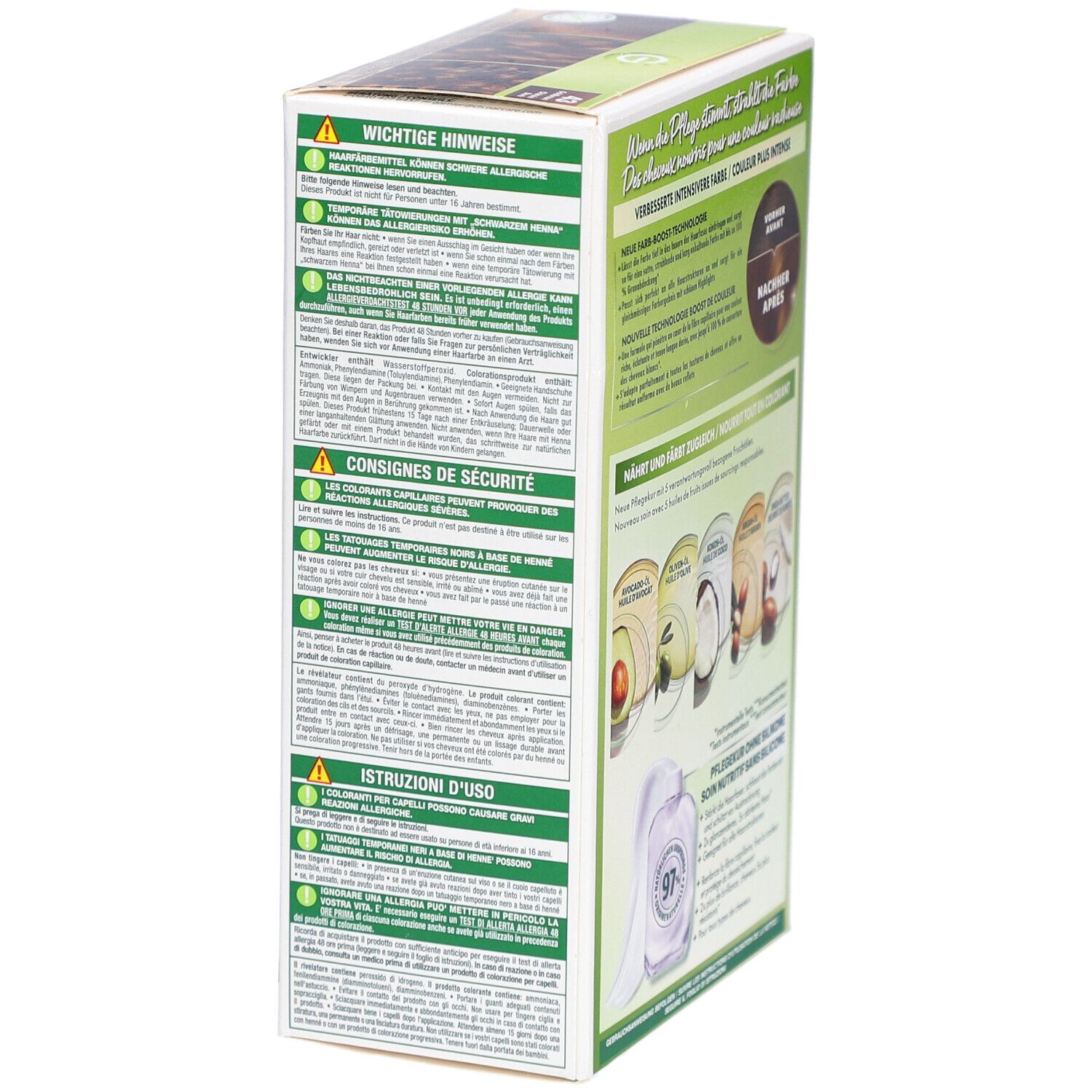 GARNIER NUTRISSE Crème Coloration permanente nutritive 43 Châtain doré