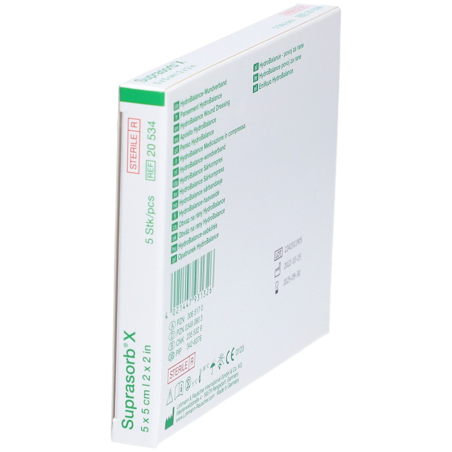 Suprasorb® X 5 x 5 cm steril
