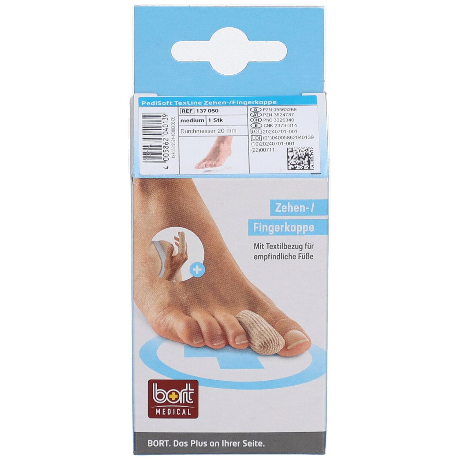 Bort PediSoft TexLine Zehen-/Fingerkappe Medium