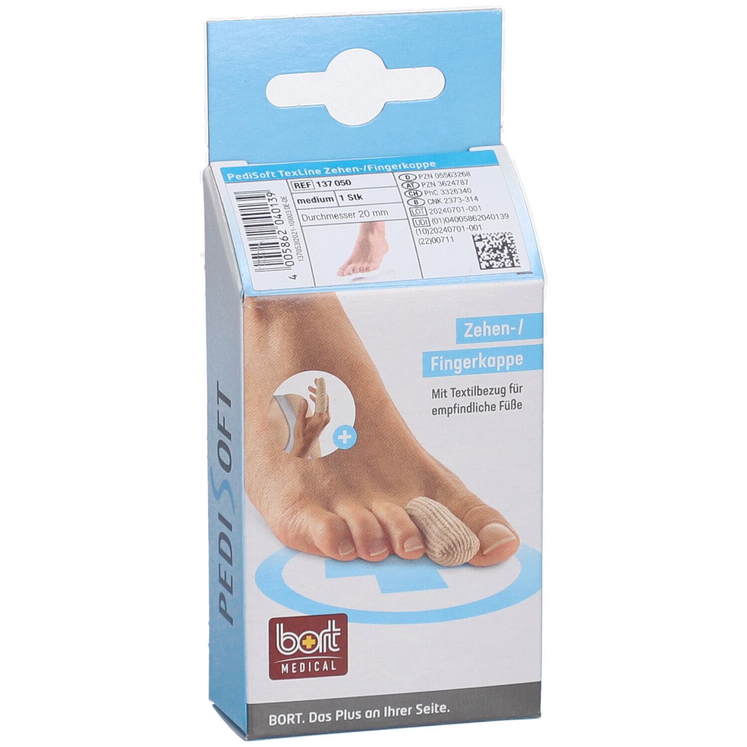 Bort PediSoft TexLine Zehen-/Fingerkappe Medium