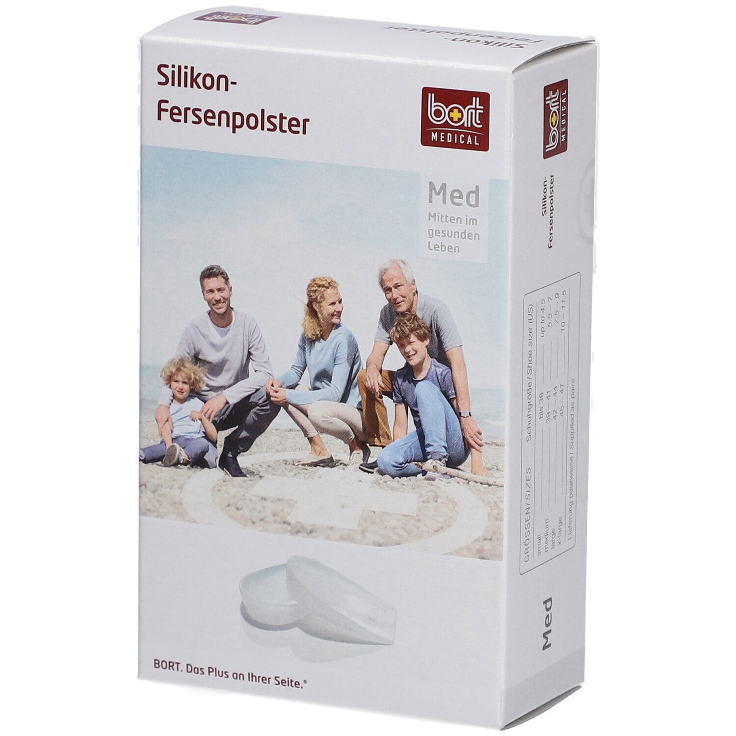 Bort Silikon Fersenpolster Gr. M, 2 Stk