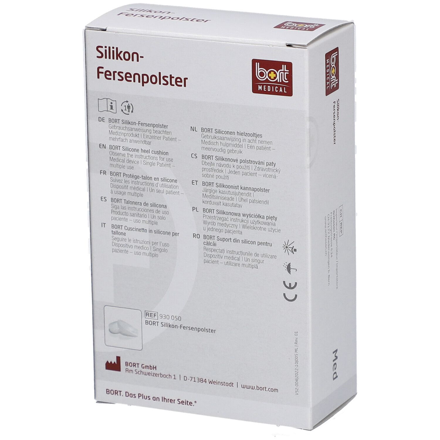 Bort Silikon Fersenpolster Gr. M, 2 Stk