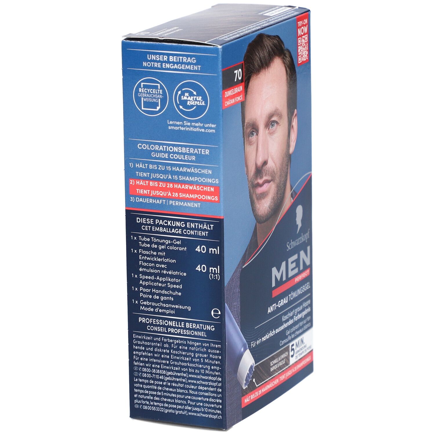 SCHWARZKOPF Men Perfect 70 Châtain foncé naturel