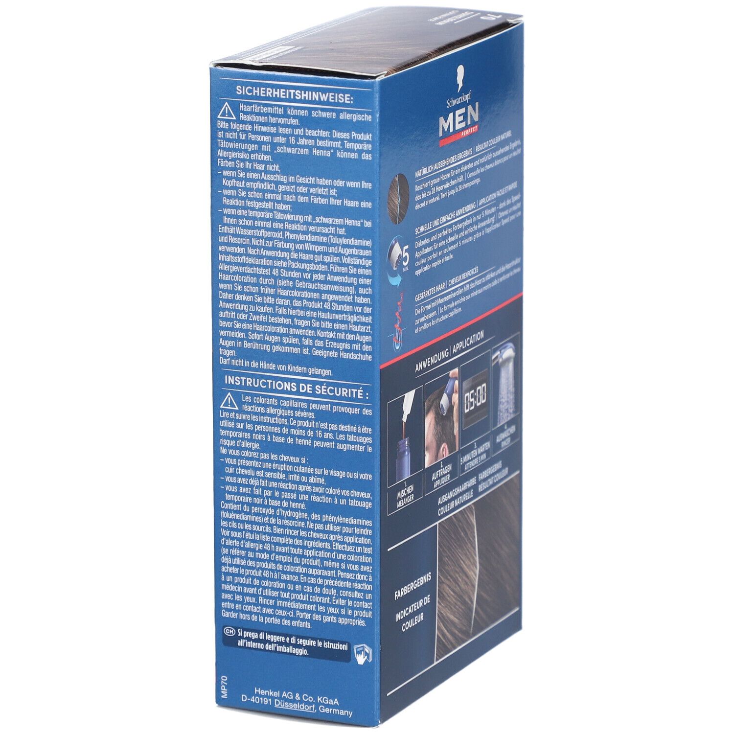 SCHWARZKOPF Men Perfect 70 Châtain foncé naturel