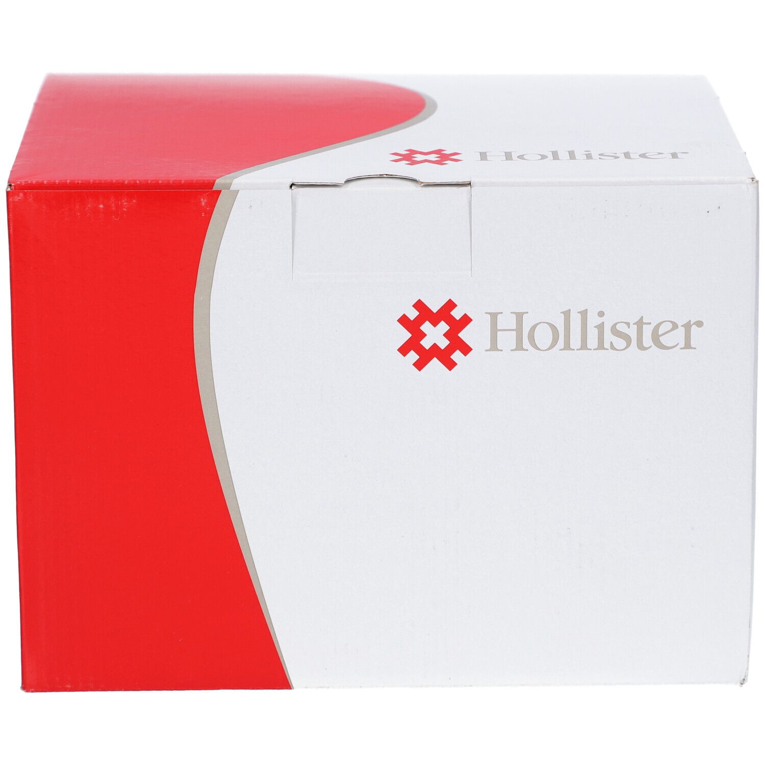 Boîte blanche et rouge avec logo Hollister.